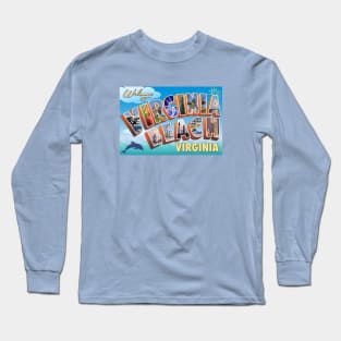 Virginia Beach Postcard Long Sleeve T-Shirt